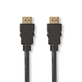 High Speed ​​HDMI™-Kabel met Ethernet | HDMI™ Connector | HDMI™ Connector | 1080p@60Hz | 10.2 Gbps | 2.00 m | Rond | PVC | Zwart | Label
