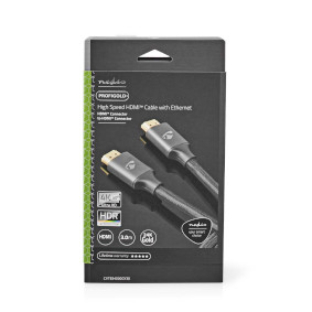 dobbeltlag i aften Yoghurt High Speed HDMI™ Cable with Ethernet | HDMI™ Connector | HDMI™ Connector |  4K@60Hz | ARC | 18 Gbps | 3.00 m | Round | Cotton | Gun Metal Grey | Cover  Window Box