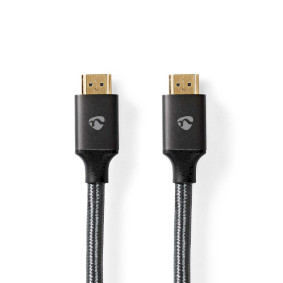 Ultra High Speed ​​HDMI ™ -kaapeli | HDMI™ liitin | HDMI™ liitin | 8K@60Hz | 48 Gbps | 5.00 m | Pyöreä | 6.7 mm | Gun Metal Harmaa | Kuorilaatikko