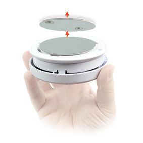 Detector Mount | Diameter: 70 mm | Magnetic | Adhesive Tape | Silver