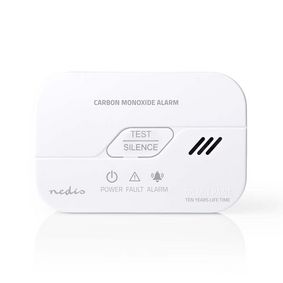 Carbon Monoxide Alarm | Battery Powered | EN-compliant: EN 50291 | With pause button | With test button | 85 dB | White
