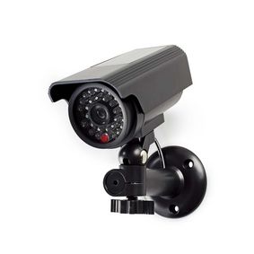 Dummy Security Camera | Kule | IP44 | Batteri drevet / Solar Powered | Utendørs | Inkludert veggoppheng | Sort