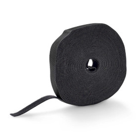 Rouleau de câble Velcro | Reliure de câble Velcro | 1x Crochet et Boucle Rouleau | Noir