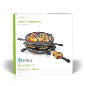 Ijzig ik ontbijt heb vertrouwen Gourmet / Raclette | Grill | 6 Persons | Spatula | Non stick coating | Round