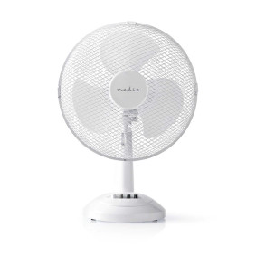 Stolní Ventilátor | Síťové napájení | Průměr: 300 mm | 35 W | Rotace | 3-Rychlostní | Bílá