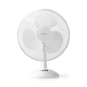 Table Fan | Mains Powered | Diameter: 400 mm | 45 W | Oscillation | 3-Speed | White
