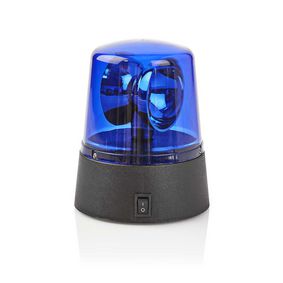 Fun Emergency LED Light | Battery Powered | 4.5 V DC | 0.4 W | 3x AA/LR6 | 9.2 cm | LED | Number of LED's: 1 LED's | Light colour: Blue | On / Off | Plastic | Black / Blue