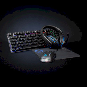 Gaming Combo Kit | 5-in-1 | Tastatur, Headset, Maus und Mauspad | Schwarz | QWERTZ | DE-Layout
