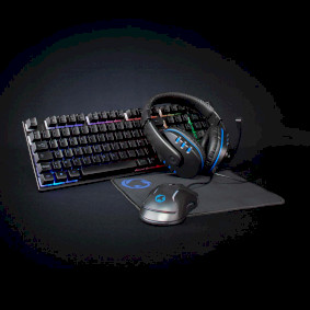 Gaming Combo Kit | 5-in-1 | Keyboard, Headset, Mouse and Mouse Pad | Black | AZERTY | FR Layout