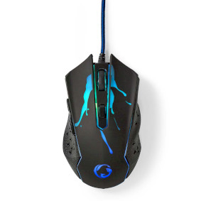 Gaming Mouse | Wired | 1200 / 1800 / 2400 / 3600 dpi | Justerbar DPI | Antall knapper: 6 | Programmerbare knapper | Right-Handed | 1.50 m | LED