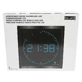 Orologio digitale da parete Horledsq - a led - 28 x 28 x 34 cm - nero