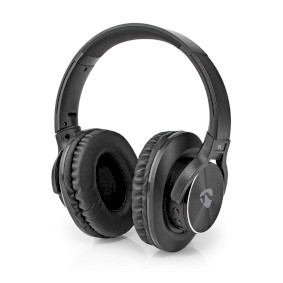 Drahtlose Over-Ear-Kopfhörer | max. Batteriespielzeit: 7 Std | Eingebautes Mikro | Drücken Sie Strg | Stimmkontrolle | Lautstärke-Regler | Schwarz