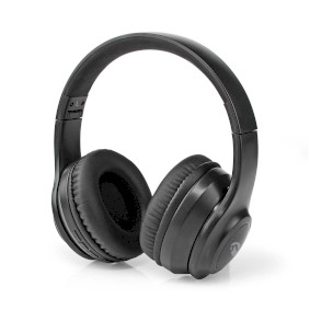 Wireless Over-Ear Headphones | Maximum battery play time: 16 hrs | Built-in microphone | Press Control | Voice control support | Volume control | Travel case included | Black