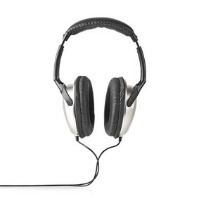 Over-Ear hodetelefoner med kabel | Kabellengde: 6.00 m | Volumkontroll | Sort / Sølv