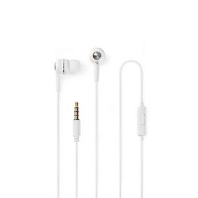 Wired Earphones | 3.5 mm | Cable length: 1.20 m | Built-in microphone | Volume control | White
