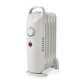 Mobiele Olieradiator | 500 W | 5 Vinnen | Instelbare thermostaat | 1 Warmte Stand | Wit