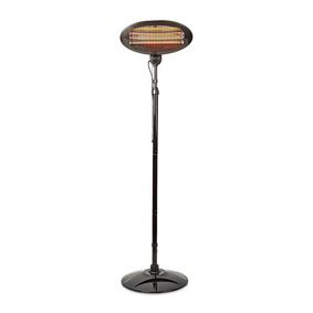 Patio Heater | 2000 W | 3 Heat Settings | Fall over protection | IP34 | Black