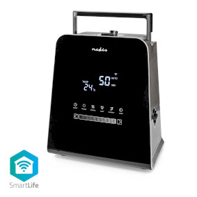 Humidificador SmartLife | 30 W | Con Niebla fría y cálida | 5.5 l | Higrómetro | Minutero | Mando a distancia | Modo nocturno | Negro