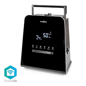 SmartLife-Kostutin | 110 W | Viileällä ja lämpimällä usvalla | 5.5 l | Kosteusmittari | Ajastin | Kaukosäädin | Yötila | Musta