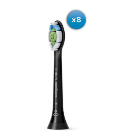 Sonicare W2 Optimal White Standard sonic toothbrush heads 8-pack Black