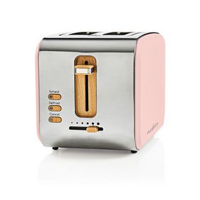 Toaster | Soft Touch Series | 2 Slots | Browning levels: 6 | Defrost feature | Pink