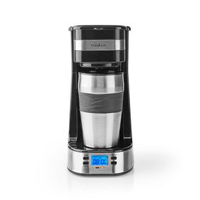 Coffee Maker | Maximum capacity: 0.4 l | Number Of Cups At Once: 1 | Keep warm feature | Switch on timer | Black / Silver