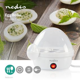 Eierkoker 7 Eieren | Maatbeker | Waarschuwingssignaal | Automatische | Wit
