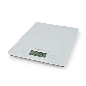 Kitchen Scales | Digital | Glass / Plastic | CR 2032 Battery | White