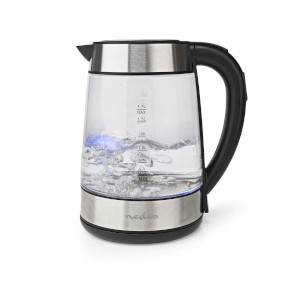 Electric Kettle | 1.7 l | Glass | Transparent | 60,70,80,90,100 °C | Temperature indicator | Rotatable 360 degrees | Concealed heating element | Strix® controller | Boil-dry protection