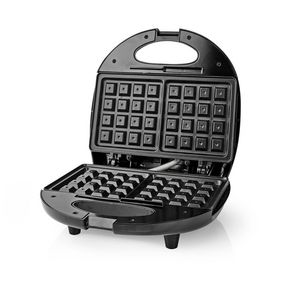 Waffle Maker | Belgian waffles | 22 x 12 cm | 750 W | Automatic temperature control | Aluminium / Plastic