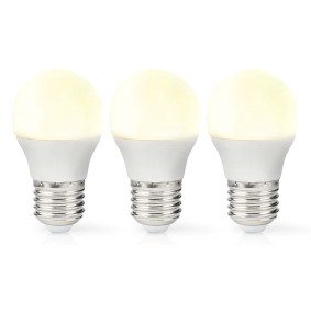 LED Bulb E27 | G45 | 4.9 W | 470 lm | 2700 K | Warm White | Frosted | 3 pcs