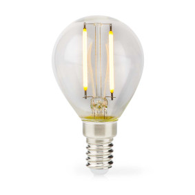 LED-Filament-Lampe E14 | G45 | 2 W | 250 lm | 2700 K | Warmweiss | Retro Style | 1 Stück | Klar