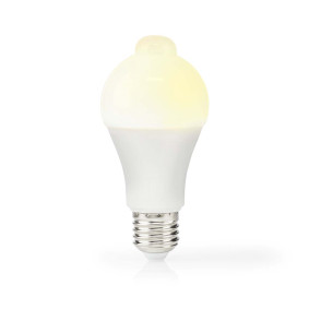 LED-Lamp E27 | A60 | 4.9 W | 470 lm | 3000 K | Wit | Retrostijl | Frosted | Bewegingsdetectie | 1 Stuks