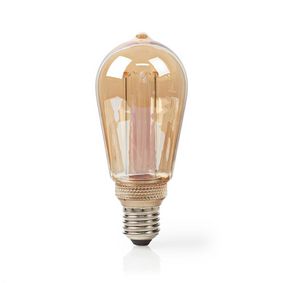 LED-Filament-Lampe E27 | ST64 | 3.5 W | 120 lm | 1800 K | Mit Gold Amber Finish | Retro Style | Anzahl der Lampen in der Verpackung: 1 Stück
