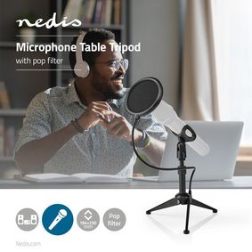 keepdrum MS088 araignée + MS032 Microphone Trépied de table