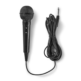 Wired Microphone | Cardioid | Fixed Cable | 5.00 m | 80 Hz - 12 kHz | 600 Ohm | -75 dB | On/Off switch | ABS | Black