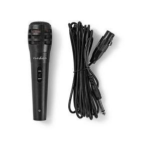 Wired Microphone | Cardioid | Detachable Cable | 5.00 m | 80 Hz - 12 kHz | 600 Ohm | -75 dB | On/Off switch | ABS / Aluminium | Black