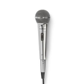 Wired Microphone | Cardioid | Detachable Cable | 5.00 m | 80 Hz - 13 kHz | 600 Ohm | -72 dB | On/Off switch | Metal | Silver
