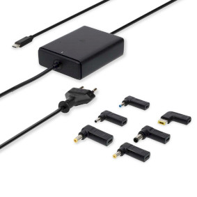 Notebook Adapter | 65 W | 5 / 9 / 12 / 15 / 20 V DC | 2.4 / 3.0 / 3.25 A | Used for: Notebook / Smartphone / Tablet | Euro / Type-C (CEE 7/16)