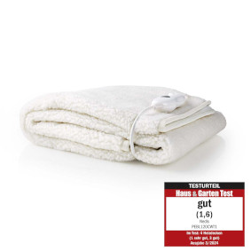 Electric Blanket | Underblanket | 1 Person | 150 x 80 cm | 3 Heat Settings | Washable | Overheating protection | Polyester / Synthetic