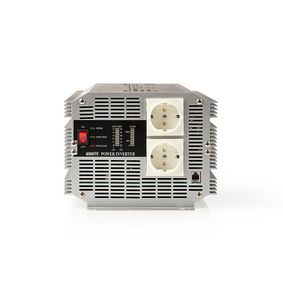 Power Inverter Modifisert sinusbølge | Inngangsspenning: 12 V DC | Enhetens strømuttak: Type F (CEE 7/3) | 230 V AC 50 Hz | 4000 W | Topp effekt: 8000 W | Skru Terminal | Sølv