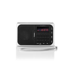 FM Radio | Portable Design | FM | Battery Powered / Mains Powered | Digital | 3.6 W | Screen size: 2.0 " | Black White Screen | Headphone output | Black / White