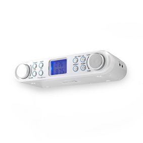 Kitchen Radio, Cabinet Design, FM, Mains Powered, Digital, 1.5 W, 2 , Black Blue Screen, Alarm clock