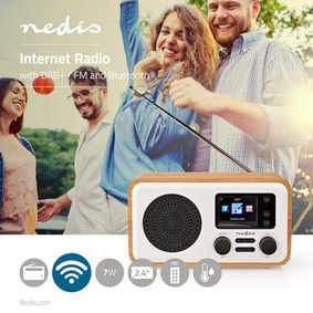 Radio Internet, Diseño de mesa, Bluetooth® / Wi-Fi, DAB+ / FM / Internet, 2.4 , Pantalla a color, 7 W, Controlado a distancia, Aplicación  controlada, Despertador, Sleep timer