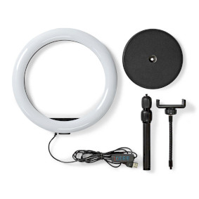 Soporte para teléfono móvil Ring Light, 10 polos, LED, 3500/5500 K