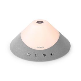 White Noise Machine | 20 Sound Options | 4 W | Maximum battery play time: 5 hrs | Dimmable Light | Timer | Grey / White