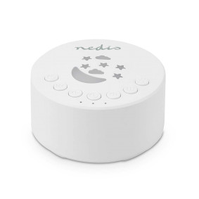 White Noise Machine | 18 Sound Options | 1 W | Maximum battery play time: 18 hrs | Dimmable Light | Timer | White
