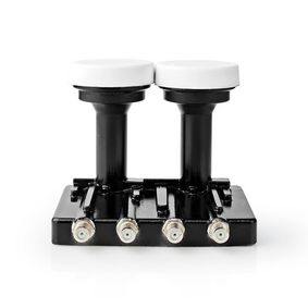 LNB | Quad Monoblock 4.3° | Output connection: 4x F-Connector | Noise figure range: 0.85 dB | Conversion gain: 52 - 67 dB | White | Suitable for: Astra1+ / Astra3