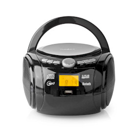 CD Player Boombox | Battery Powered / Mains Powered | Stereo | 9 W | Bluetooth® | FM | USB playback | Carrying handle | Black