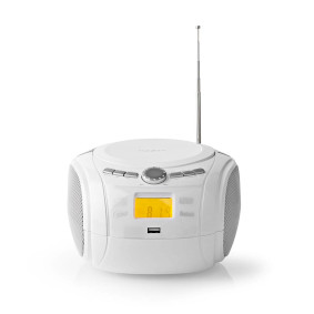 offset invadere metan Cd-afspiller Boombox | Batteri / Strømforsyning | Stereo | 9 W | Bluetooth®  | FM | USB-afspilning | Bærehåndtag | Hvid
